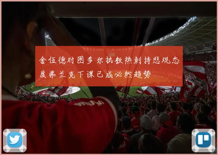 舍伍德对图多尔执教热刺持悲观态度弗兰克下课已成必然趋势